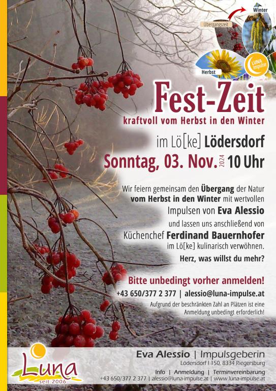 Fest-ZEIT Übergang Winter| So 03. Nov. 2024 | 10 Uhr